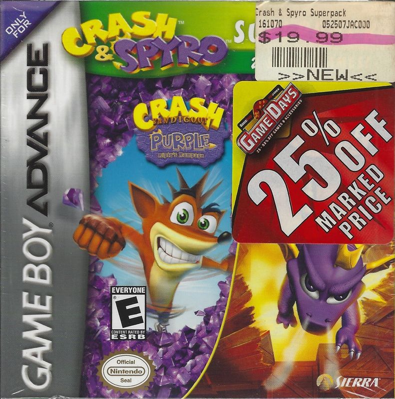Spyro Superpack box art for GameBoy Advance